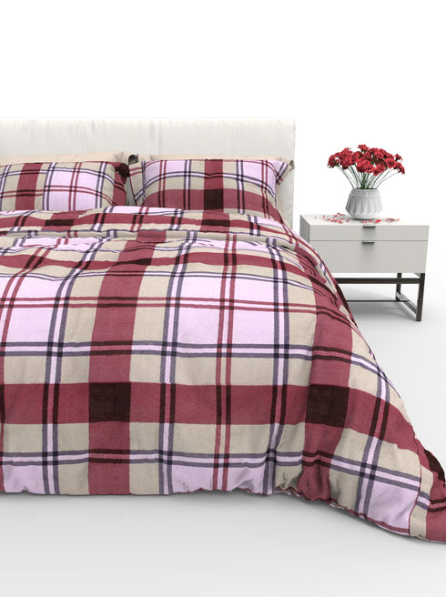 Carmel King 100% Cotton Satin King Size Bedsheet with 2 Pillow Covers - Extra Soft - 220 TC Satin Weave - 4